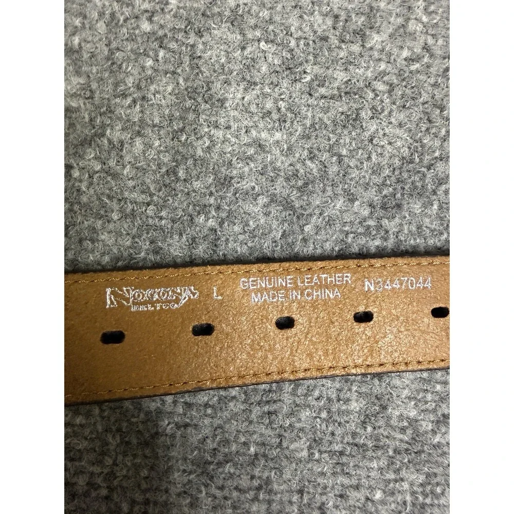 Nocona Brown Leather Floral Rhinestone Belt Women's Size Large